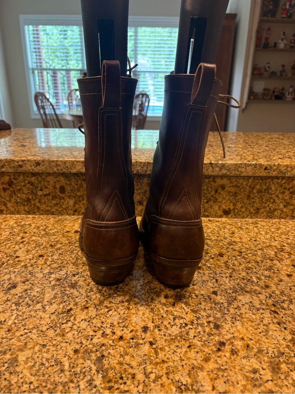 Nicks Contender handmade brown leather packer Kiltie boots Size 7C